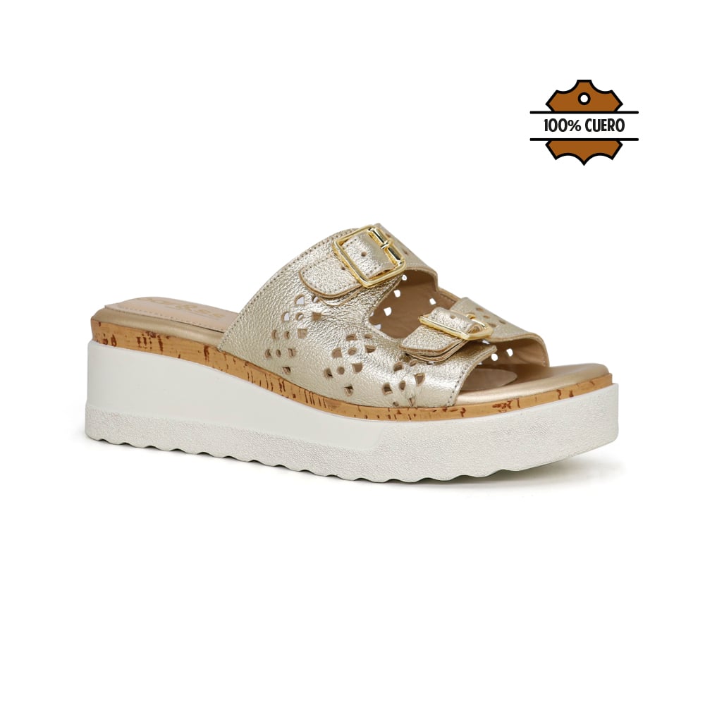 SANDALIAS CASUALES DE CUERO MUJER KA25Q4-ATTIS - 1