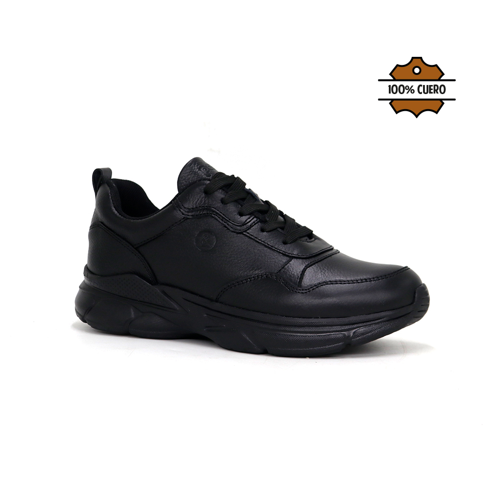 ZAPATILLAS ESCOLARES DE CUERO UNISEX JA26Q1-CG907. - 1