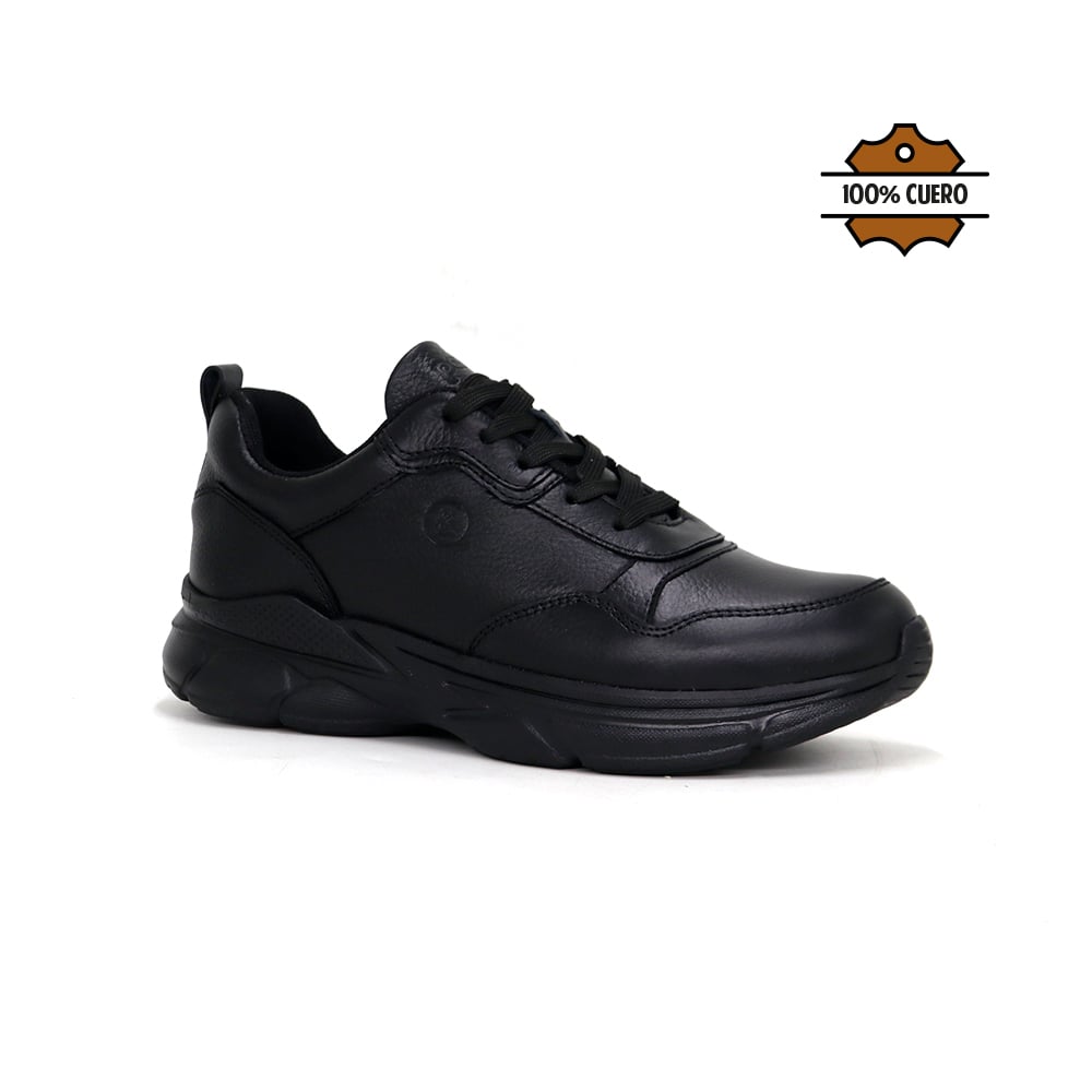 ZAPATILLAS ESCOLARES DE CUERO UNISEX JA26Q1-CG907. - 1