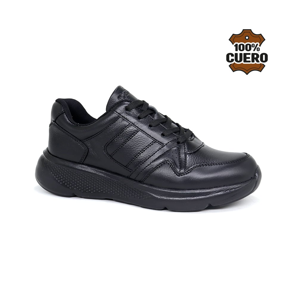 ZAPATILLAS ESCOLARES DE CUERO UNISEX JA26Q1-CG909. - 1