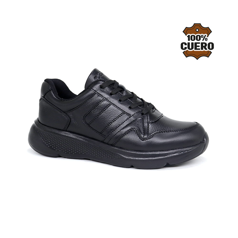 ZAPATILLAS ESCOLARES DE CUERO UNISEX JA26Q1-CG909. - 1