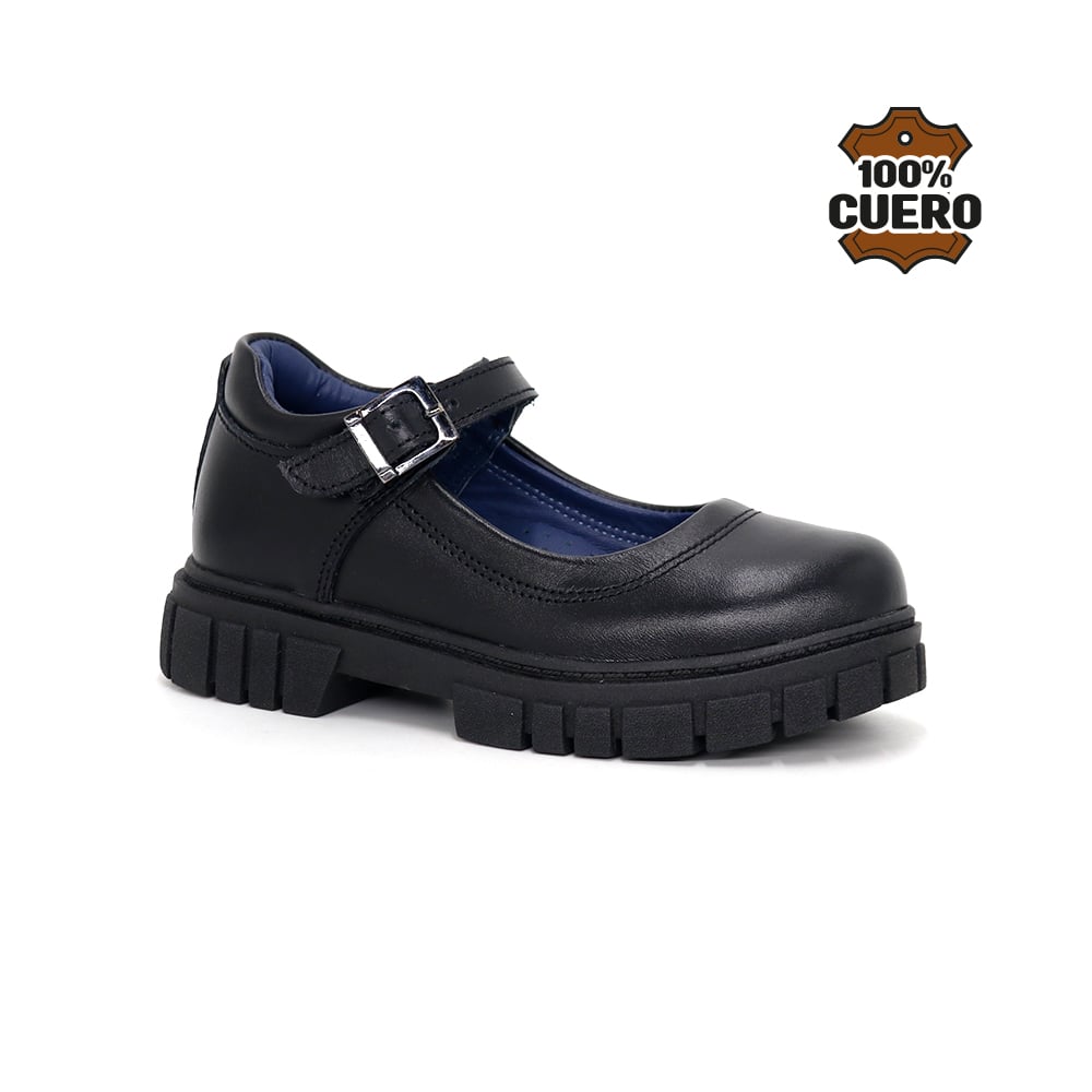 ZAPATOS ESCOLARES DE CUERO NIÑA LULU-MV26Q1N - 1