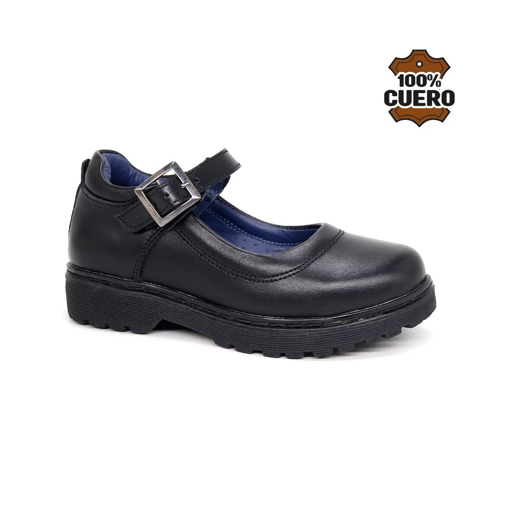 ZAPATOS ESCOLARES DE CUERO NIÑA LUA-MV26Q1N - 1