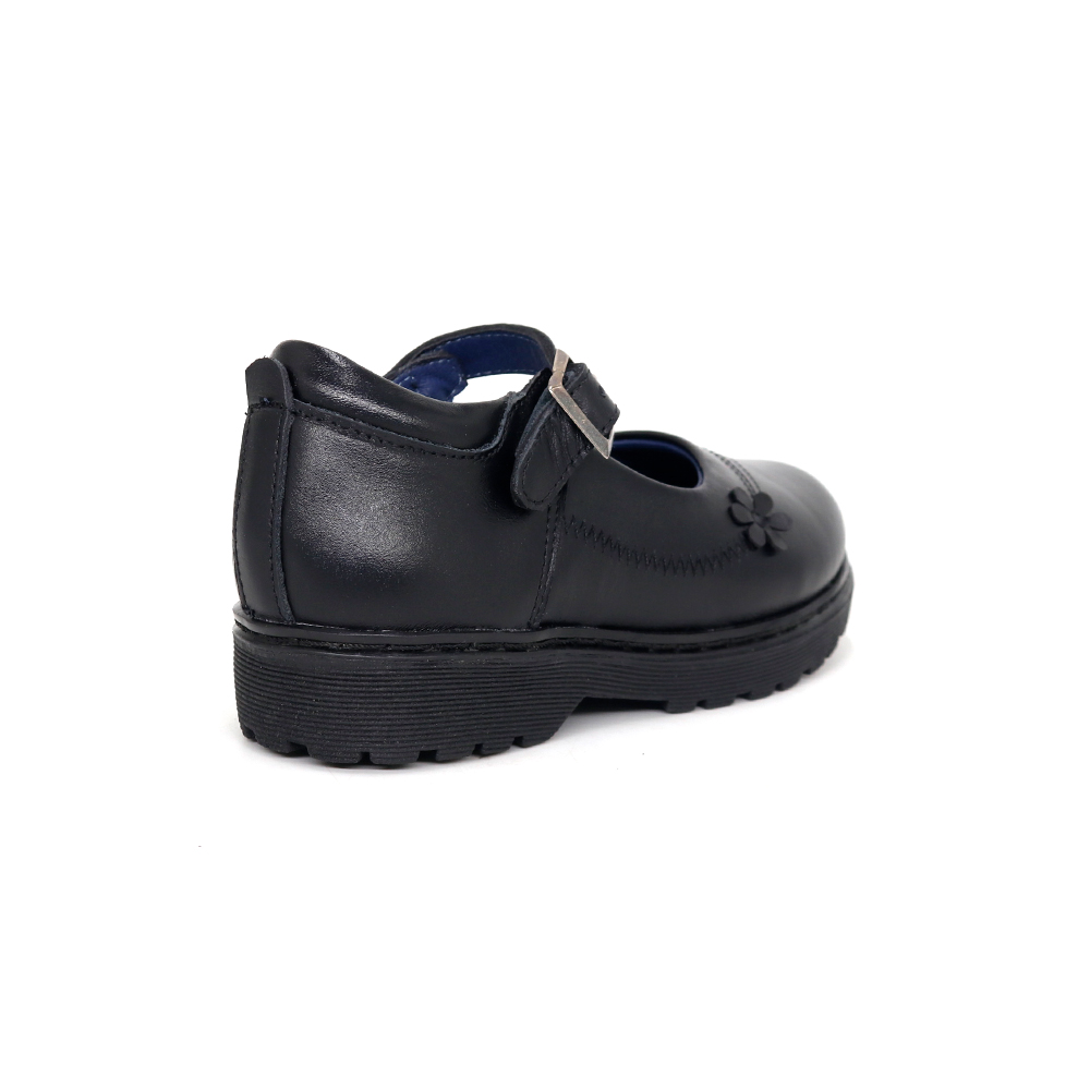 ZAPATOS ESCOLARES DE CUERO NIÑA FLOR-MV26Q1N - 2