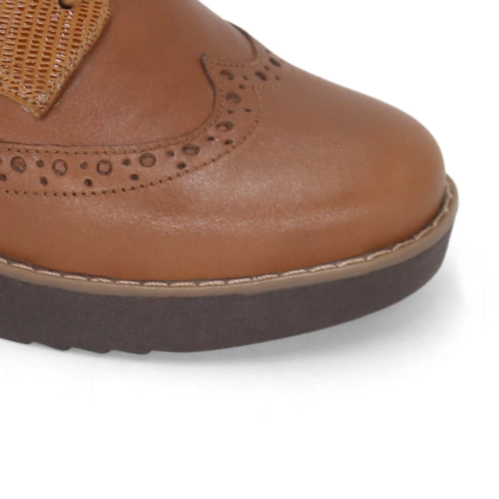 ZAPATOS OXFORD MUJER PARYSS KA25Q1-KM040-CUERO - 4