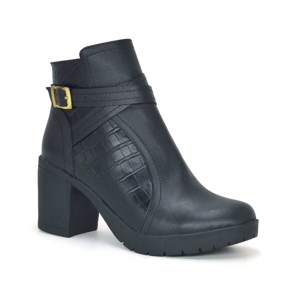 BOTINES MUJER PARYSS 100% CUERO PA24I2-137X7  NEGRO - 1