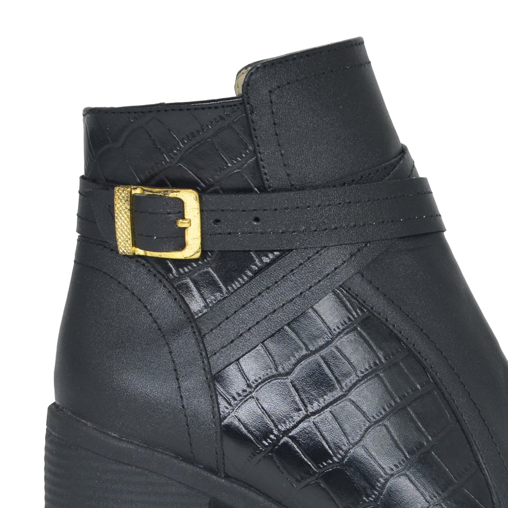 BOTINES MUJER PARYSS 100% CUERO PA24I2-137X7  NEGRO - 4