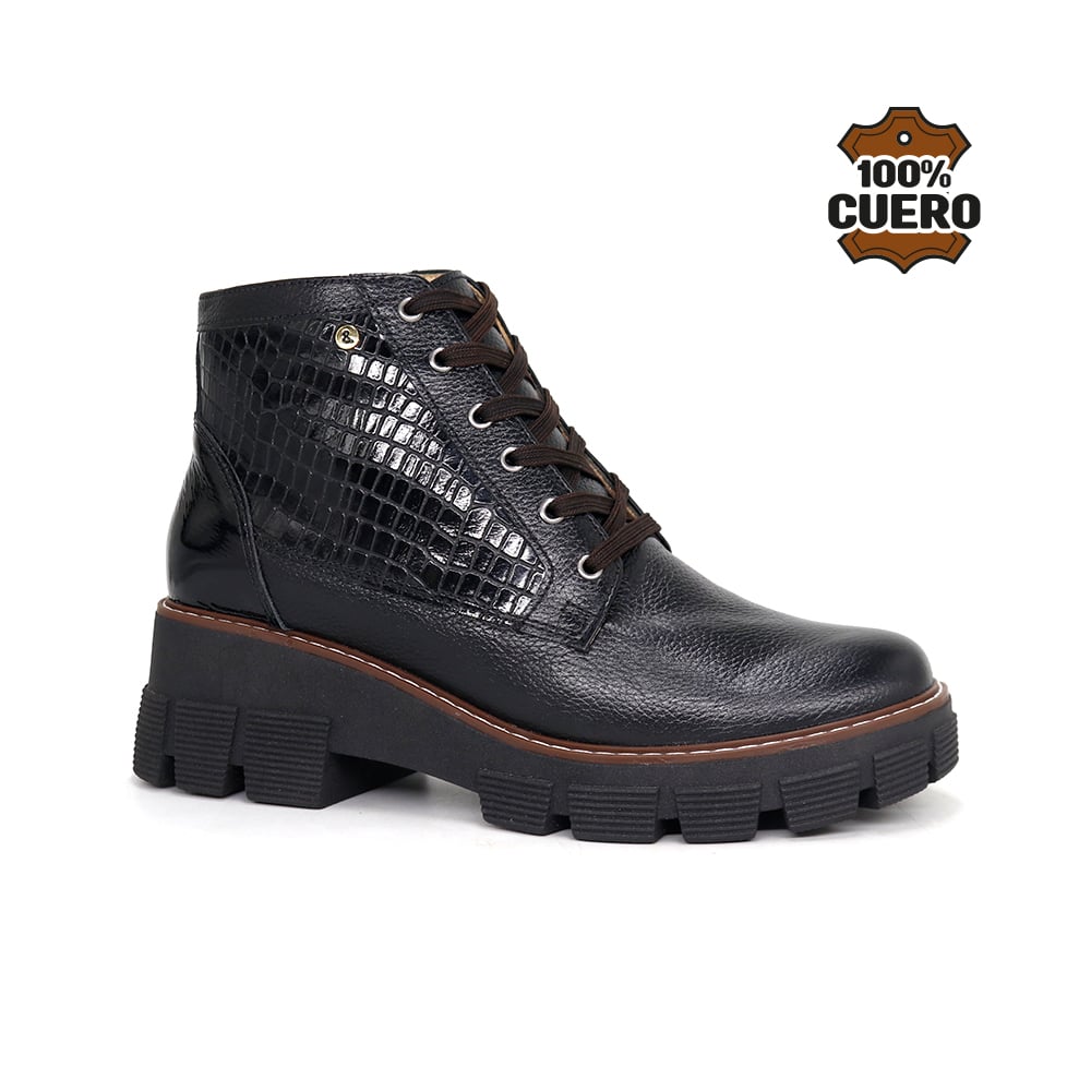 BOTINES CHELSEA MUJER PAYSS PARIS-KA26Q1 CUERO NEGRO - 1