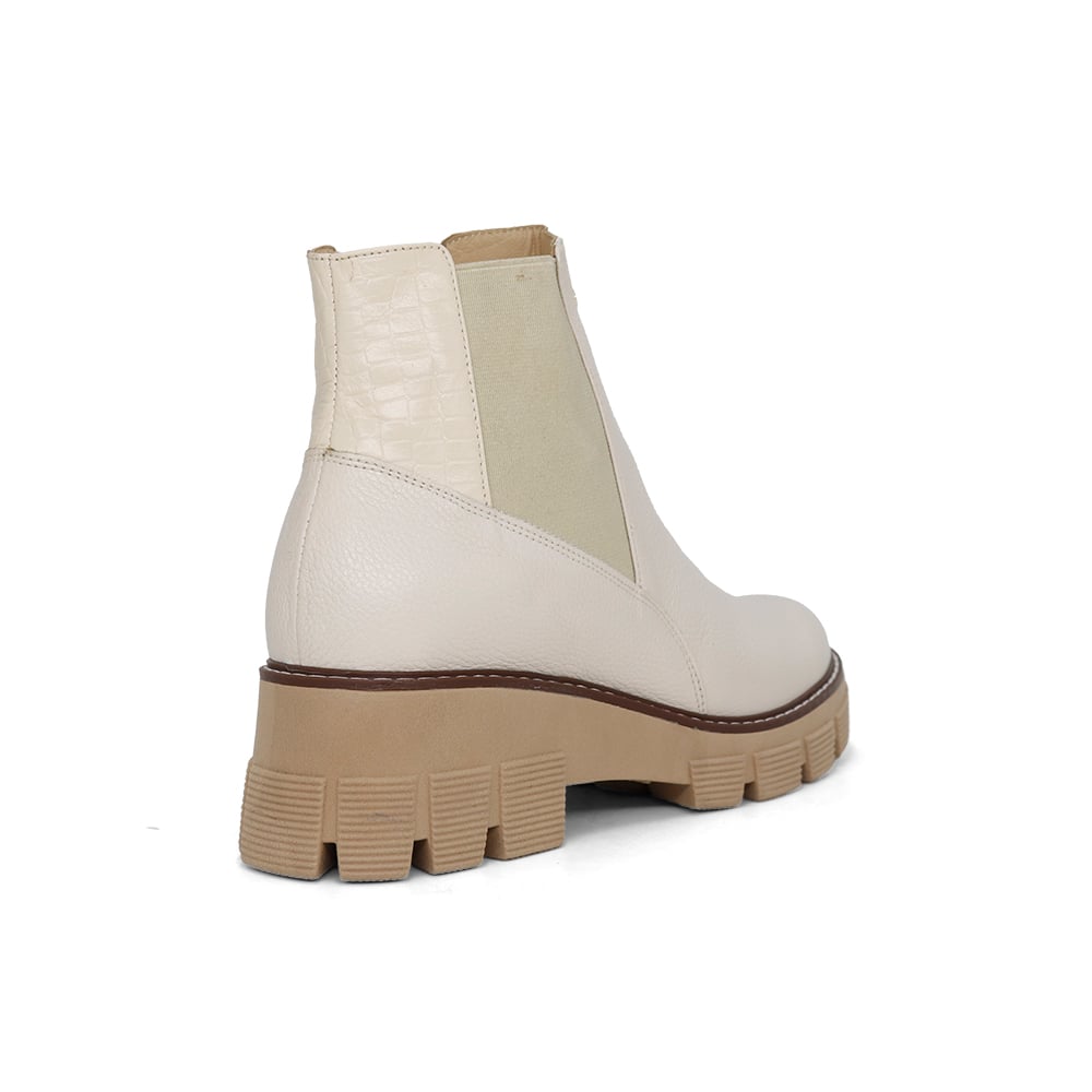 BOTINES CHELSEA MUJER PARYSS 100% PAYSS 2615-KA26Q1 CUERO HUESO - 4