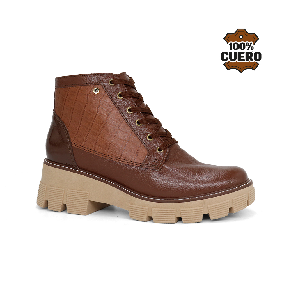 BOTINES CHELSEA MUJER PAYSS PARIS-KA26Q1 CUERO MARRÓN - 1