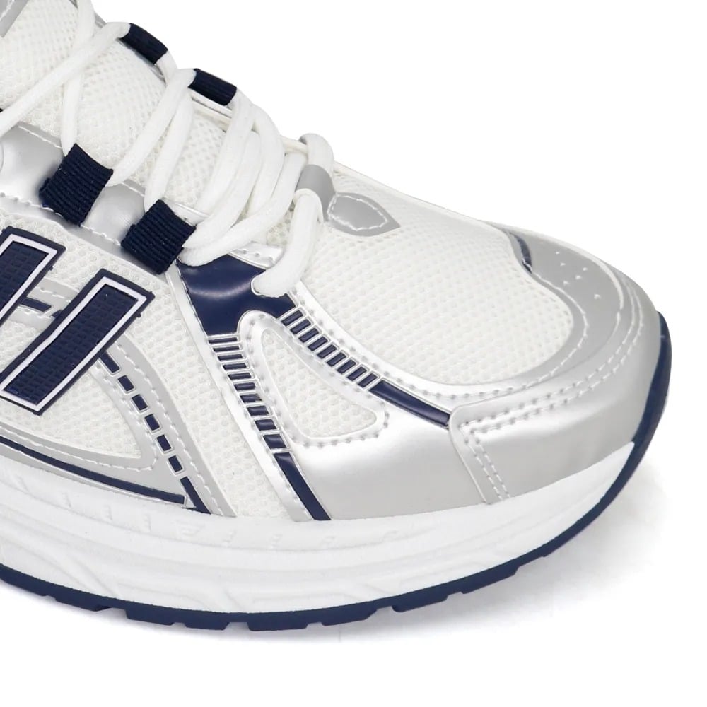 ZAPATILLAS RUNNING HOMBRE GAEL 7101-26Q2 PLATA MARINO - 4