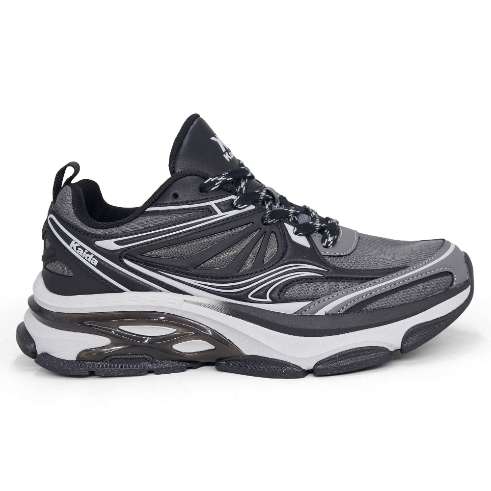 ZAPATILLAS RUNNING HOMBRE KAIDA 2771-H26Q2 NEGRO GRIS - 5