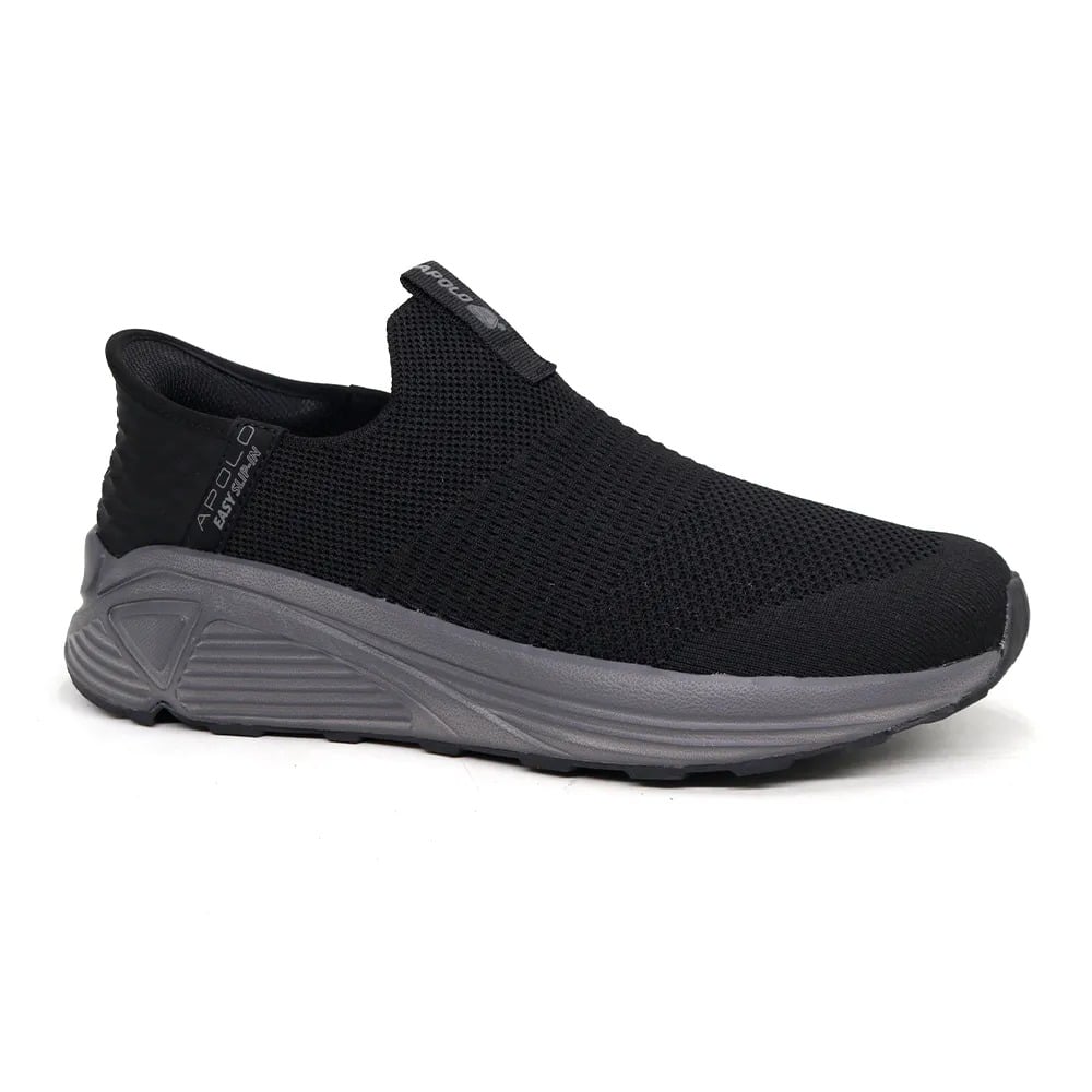 ZAPATILLAS DEPORTIVAS MUJER APOLO SIN CORDONES AD25-33Q4 NEGRO - 1
