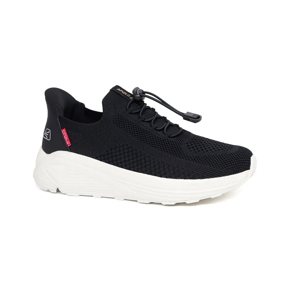 ZAPATILLAS DEPORTIVAS MUJER APOLO SIN CORDONES AD25-32Q4 NEGRO BLANCO - 1