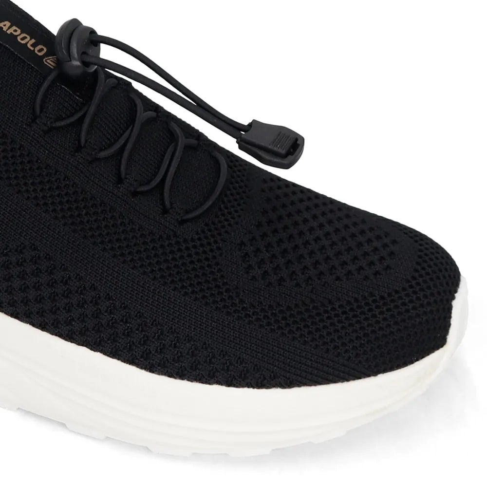 ZAPATILLAS DEPORTIVAS MUJER APOLO SIN CORDONES AD25-32Q4 NEGRO BLANCO - 4