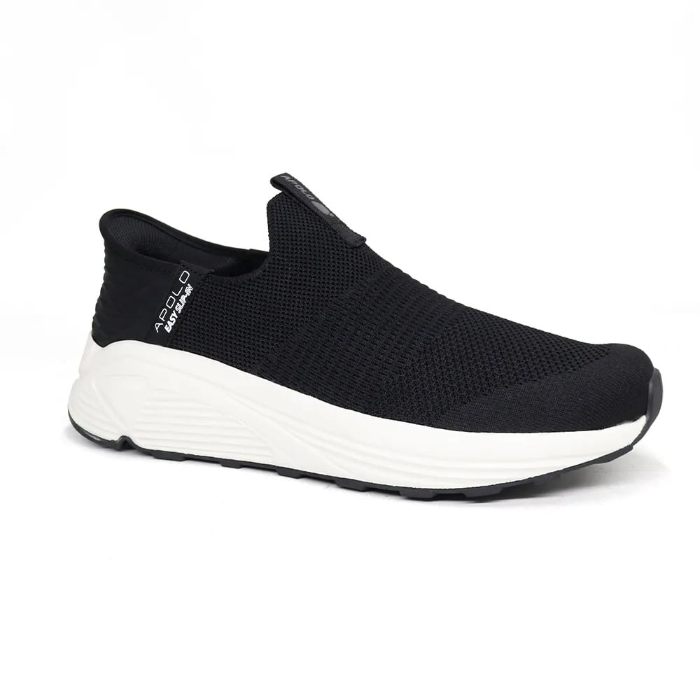 ZAPATILLAS DEPORTIVAS MUJER APOLO SIN CORDONES AD25-33Q4 NEGRO BLANCO - 1