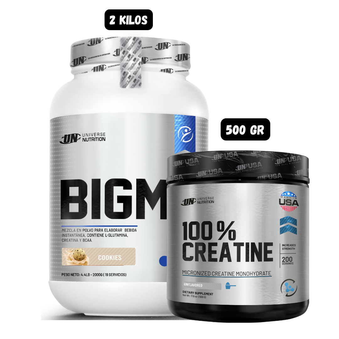 BIGM 2 KG (COOKIES) + CREATINA UN 500 GRAMOS - 1