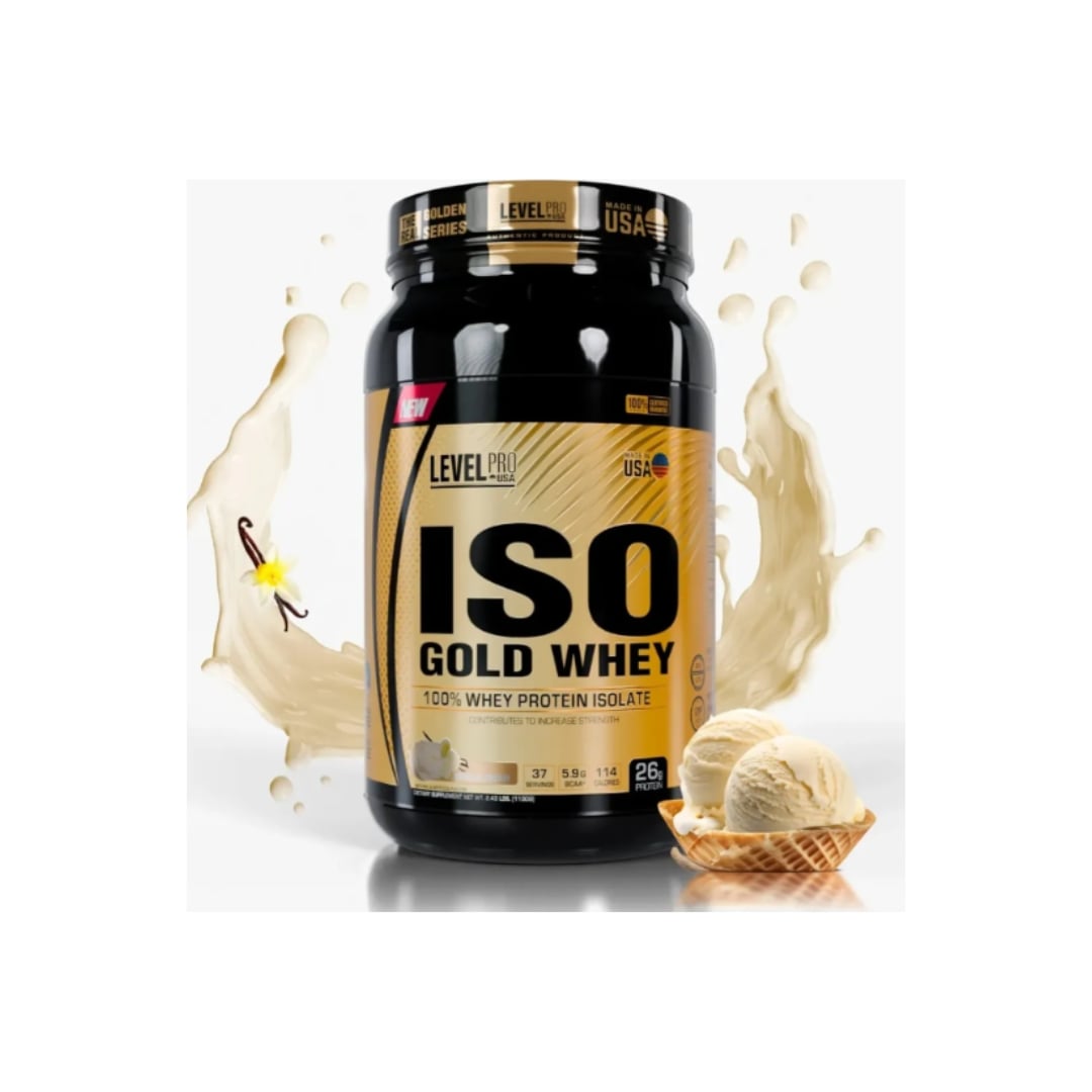 PROTEINA ISO GOLD WHEY 2.43 KB (VAINILLA) + CREATINA MONOHIDRATADA APPLIED NUTRITION 250 GR + 2 SACHET DE PRE ENTRENO - 2