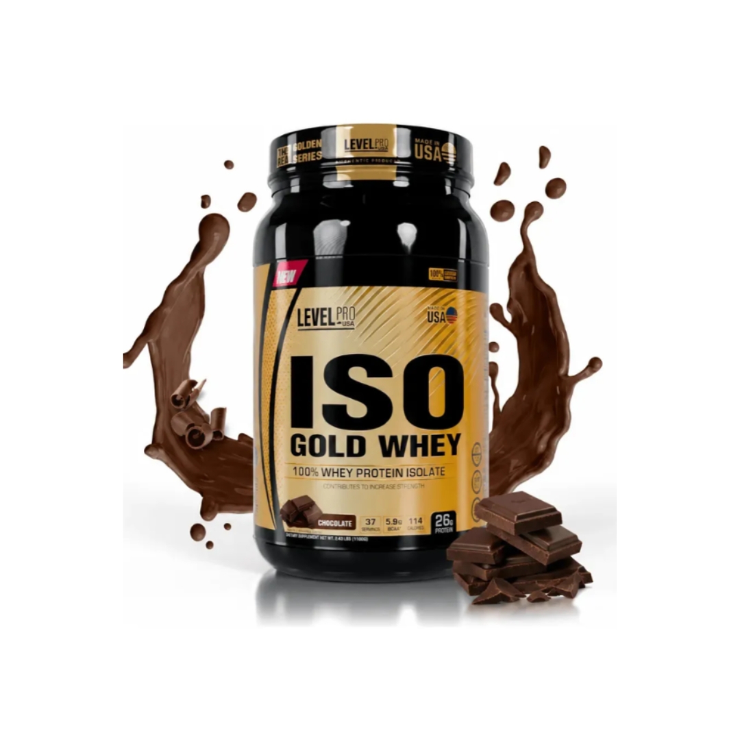 PROTEINA ISO GOLD WHEY 2.43 KB (CHOCOLATE) + CREATINA MONOHIDRATADA APPLIED NUTRITION 250 GR + 2 SACHET DE PRE ENTRENO - 2