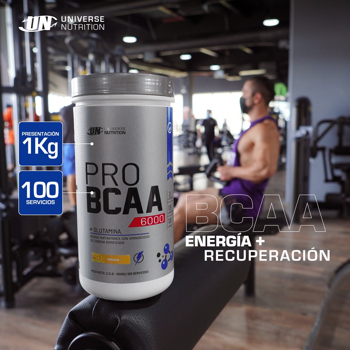 AMINOACIDO BCAA UN 1 KG (FRUIT PUNCH) + CREATINA UN 150 GR. - 3