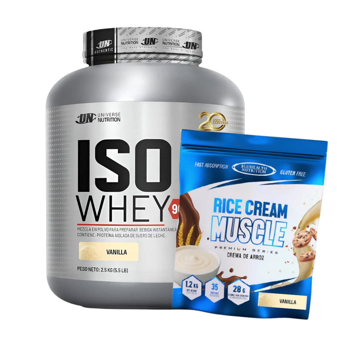 ISO WHEY 2.5 KG (VAINILLA) + CREMA ARROZ BH 1.2 KG (VAINILLA) - 1