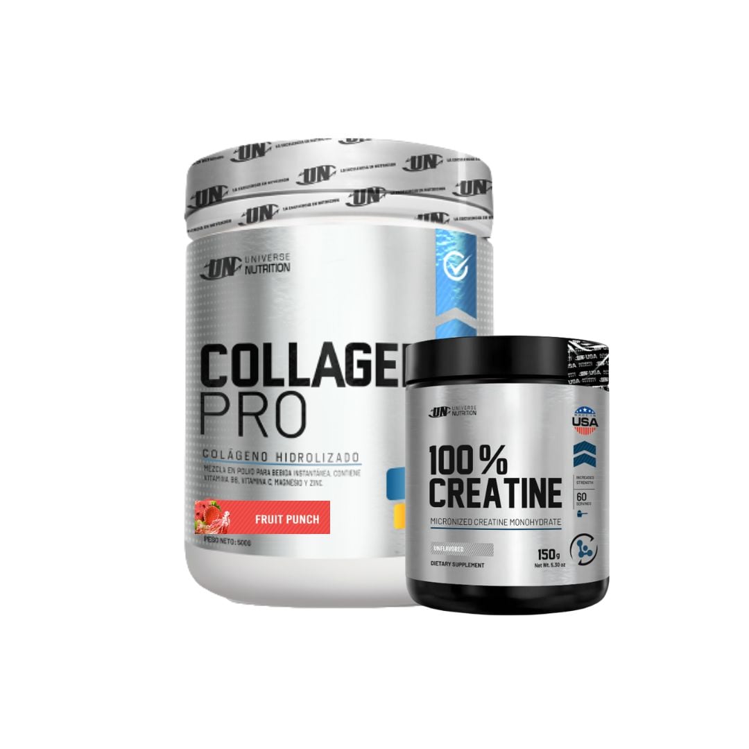 COLAGENO HIDROLIZADO 500 GR (FRUIT PUNCH) + CREATINA UN 150 GR - 1
