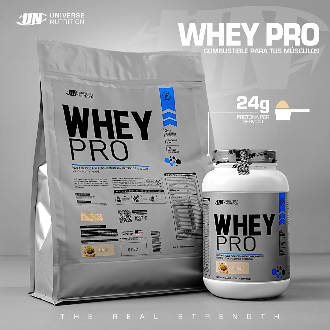 WHEY PRO 1.1 KG (CHOCOLATE) + GLUTAMINA UN 200 GR + CREATINA UN 150 GR - 2