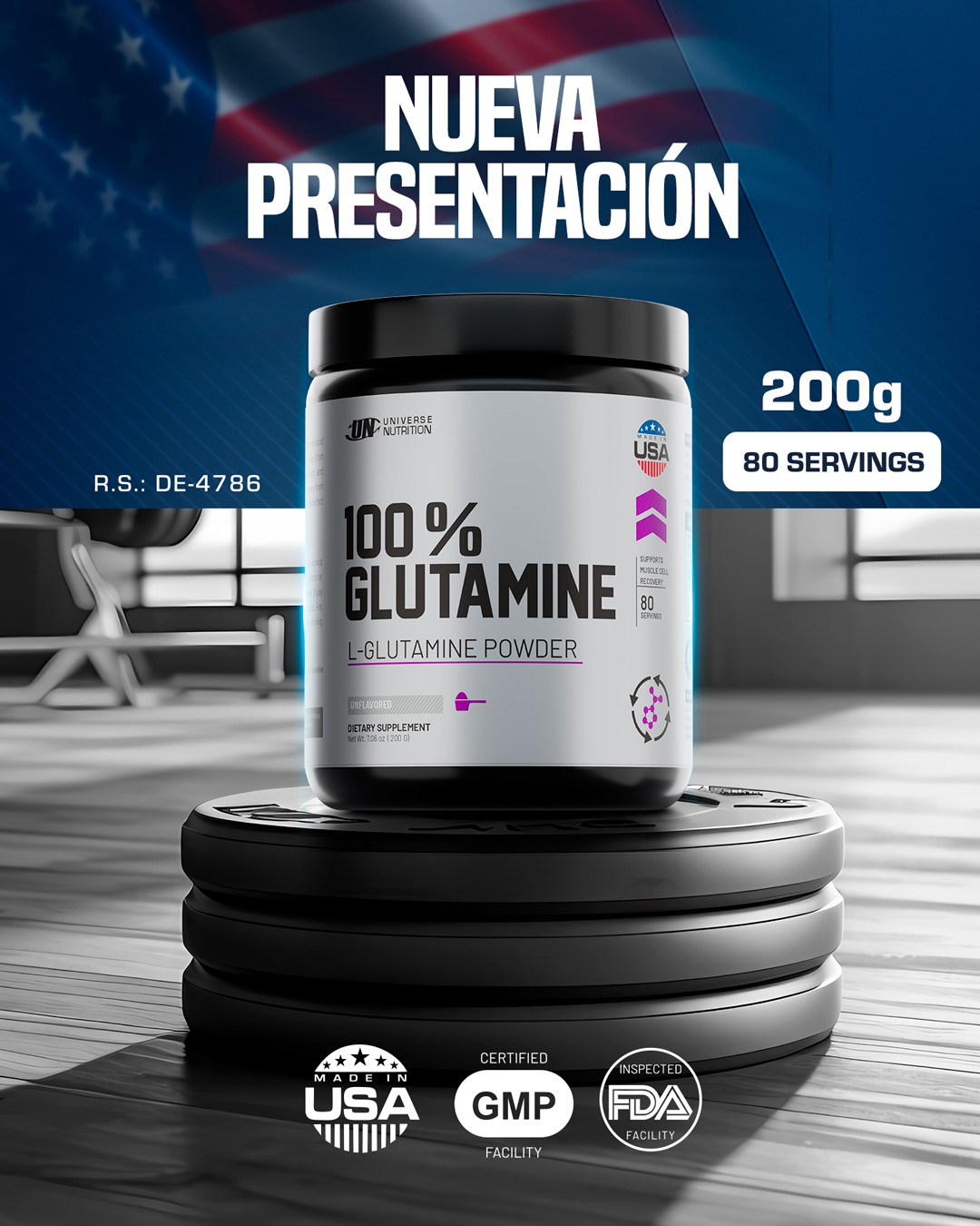 WHEY PRO 1.1 KG (VAINILLA) + GLUTAMINA UN 200 GR + CREATINA UN 150 GR - 3