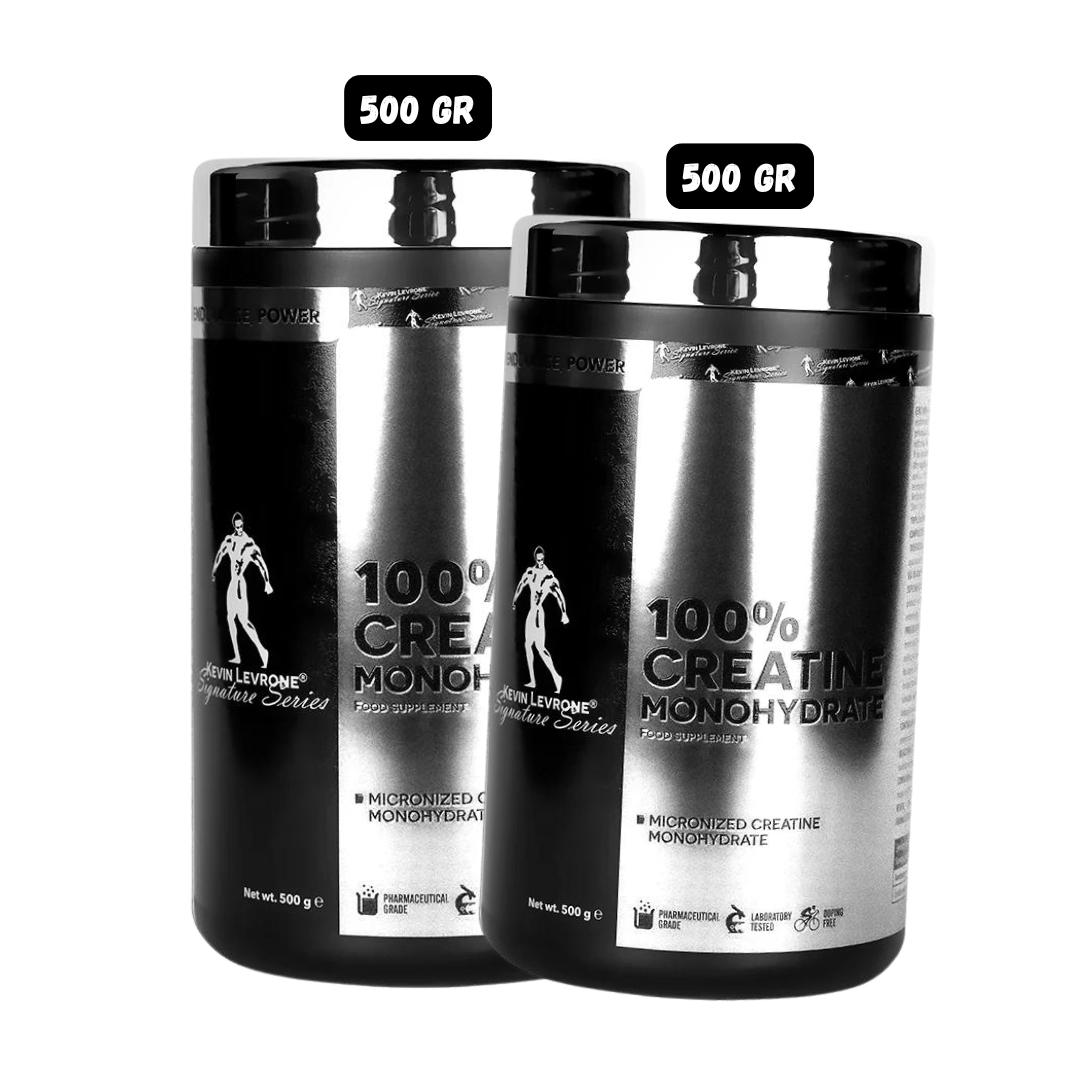 2 CREATINA MONOHIDRATADA KEVIN LEVRONE 500 GRAMOS - 1