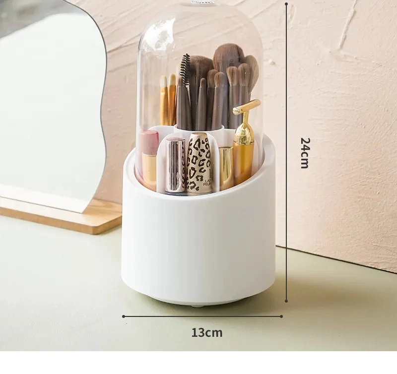 ORGANIZADOR BROCHAS Y MAQUILLAJE 360° DISEÑO ELEGANTE - 3