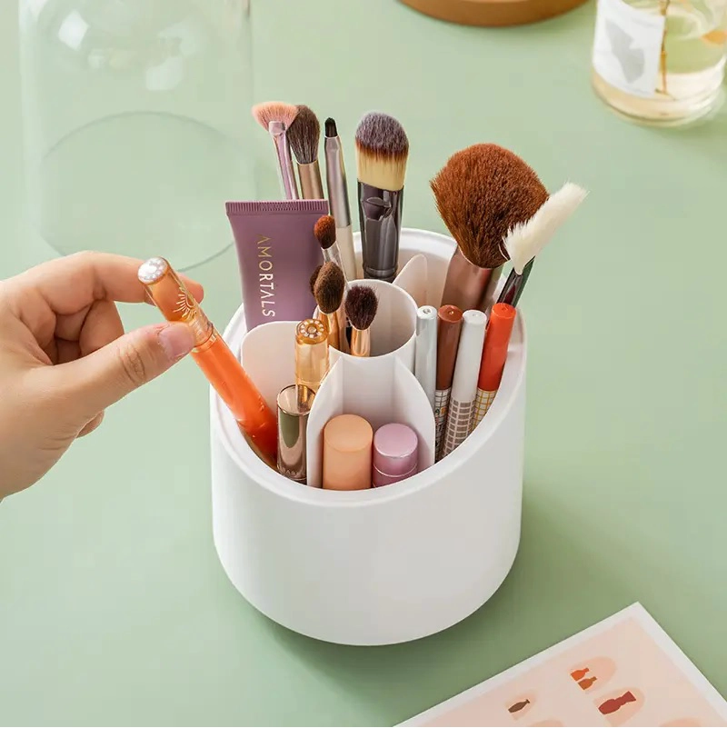 ORGANIZADOR BROCHAS Y MAQUILLAJE 360° DISEÑO ELEGANTE - 5