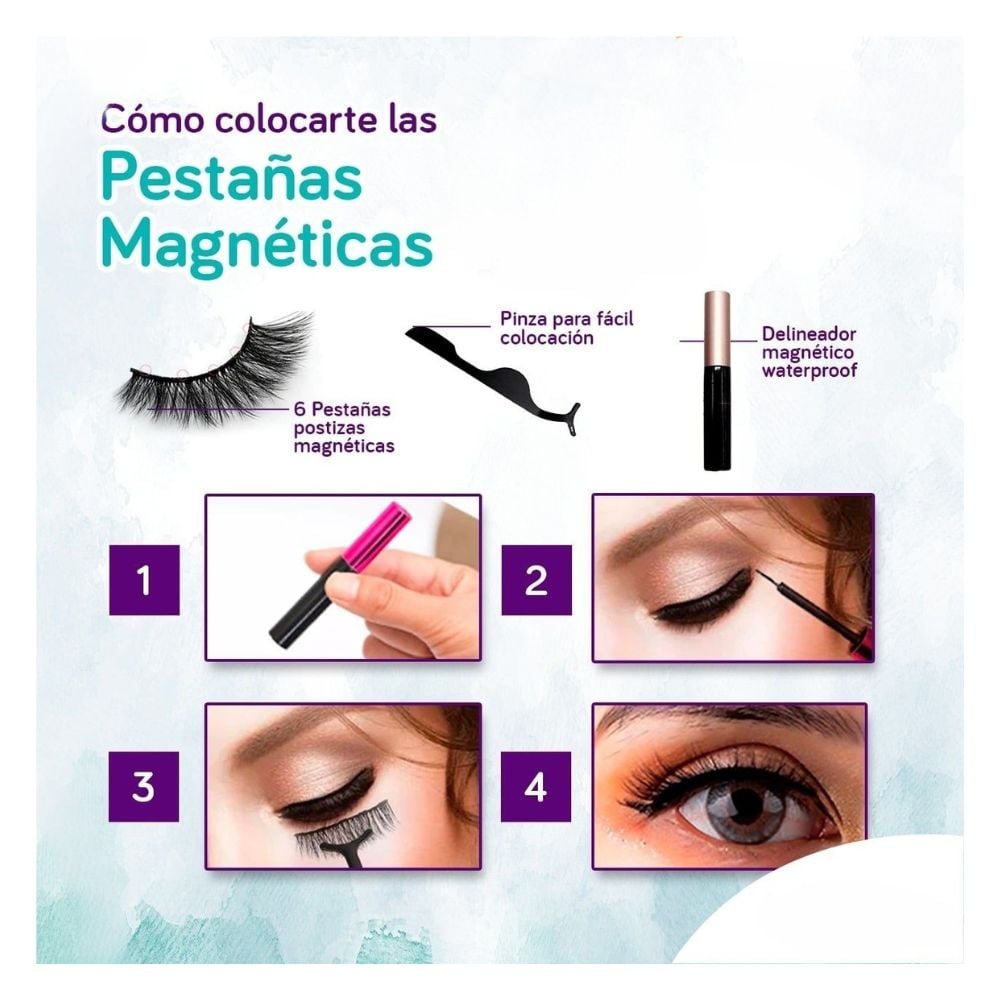 PESTAÑAS POSTIZAS MAGNETICAS | REUTILIZABLES HASTA 20 VECES - 6