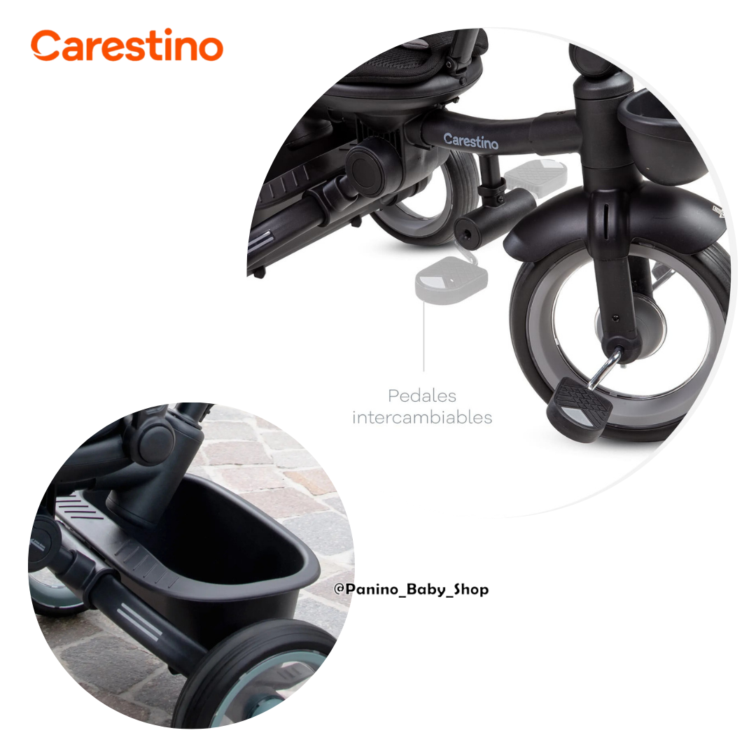 TRICICLO PLEGABLE Y GIRATORIO 360 PARA NIÑOS -SAFARI- GRIS - 7