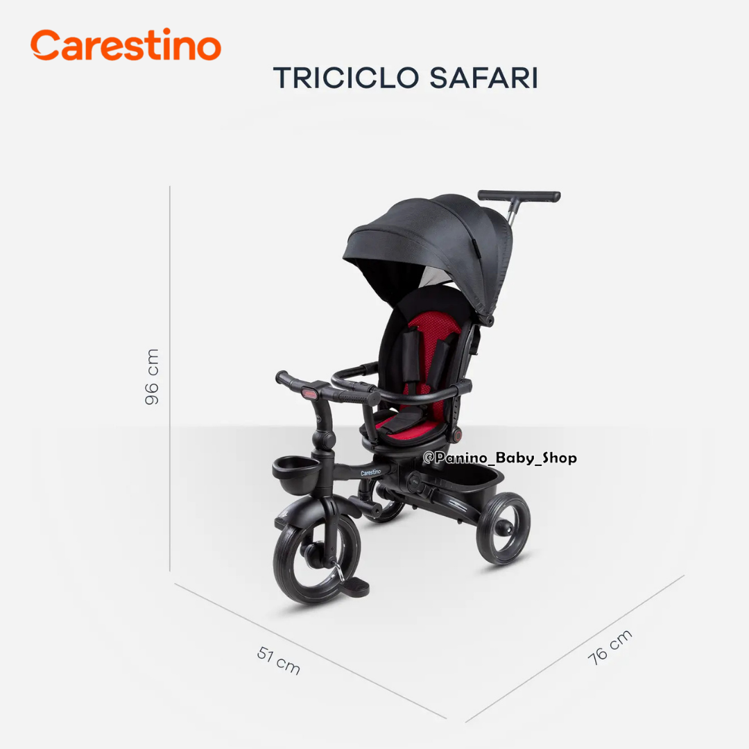 TRICICLO PLEGABLE Y GIRATORIO 360 PARA NIÑOS -SAFARI- GRIS - 8