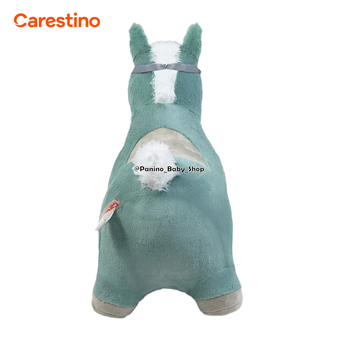 SALTARÍN PELUCHE INFLABLE PARA BEBÉ CARESTINO -ZOO- CABALLO VERDE - 4