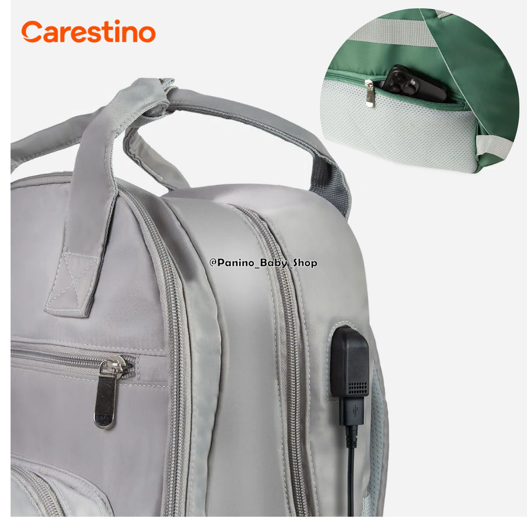 BOLSO PAÑALERA TÉRMICA CARESTINO -PRAGA V2- GREIGE - 7
