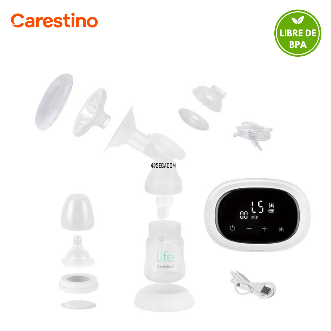 EXTRACTOR DE LECHE ELÉCTRICO CARESTINO -LIFE- GRIS - 3