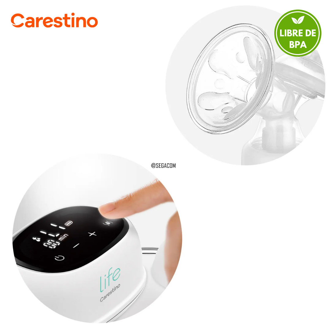 EXTRACTOR DE LECHE ELÉCTRICO CARESTINO -LIFE- GRIS - 5