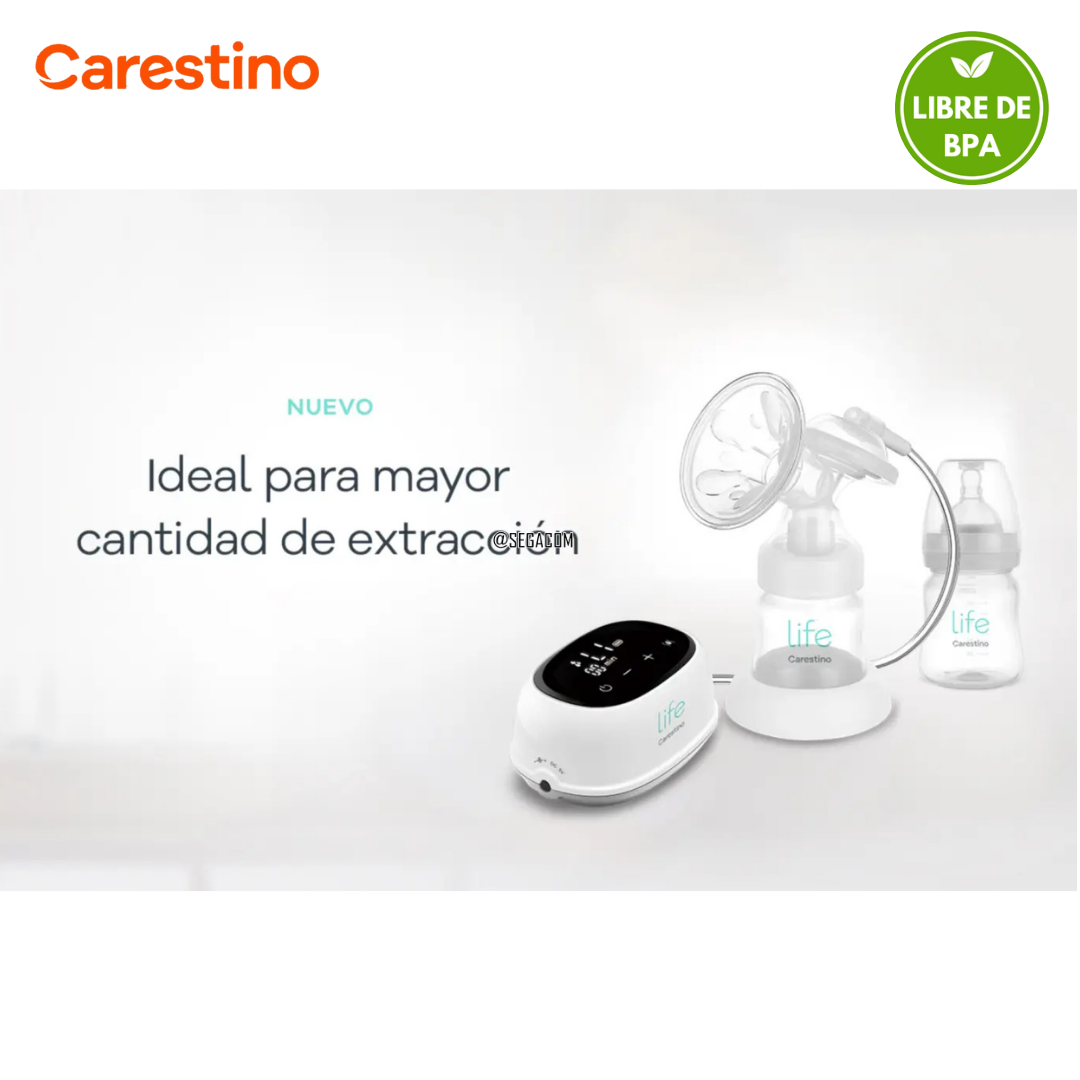 EXTRACTOR DE LECHE ELÉCTRICO CARESTINO -LIFE- GRIS - 6