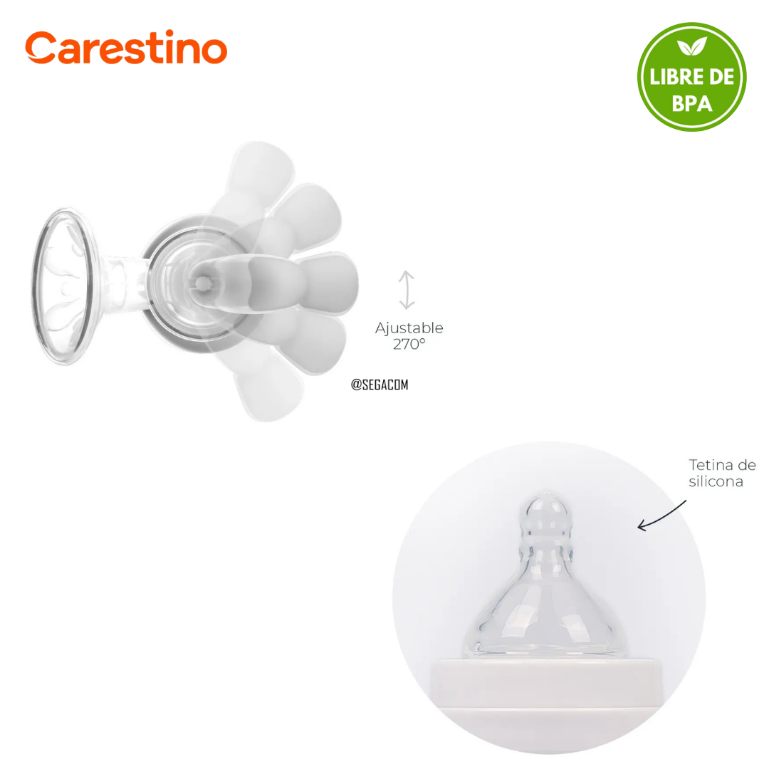 EXTRACTOR DE LECHE SACALECHE MANUAL CARESTINO -LIFE M- GRIS - 5