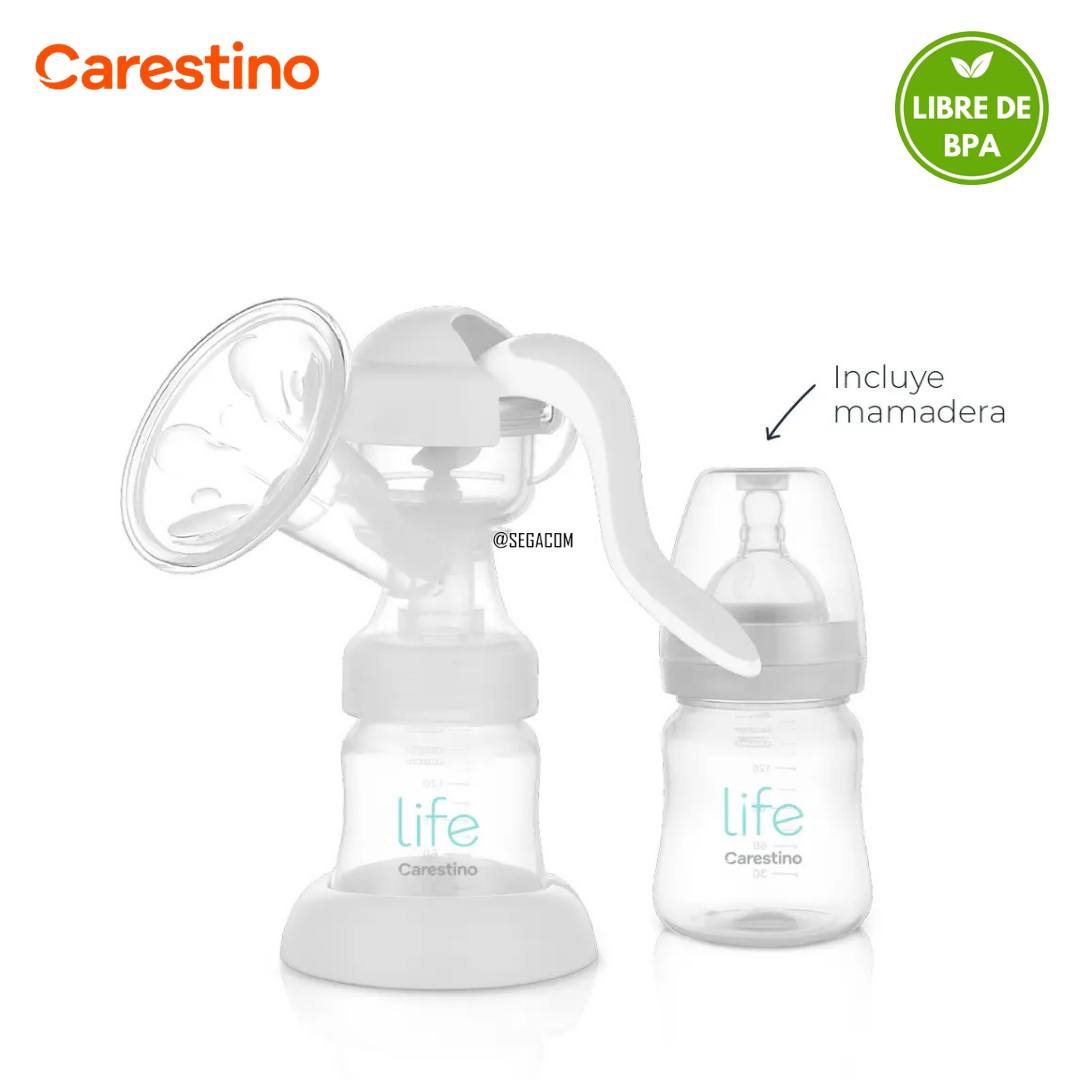 EXTRACTOR DE LECHE SACALECHE MANUAL CARESTINO -LIFE M- GRIS - 7