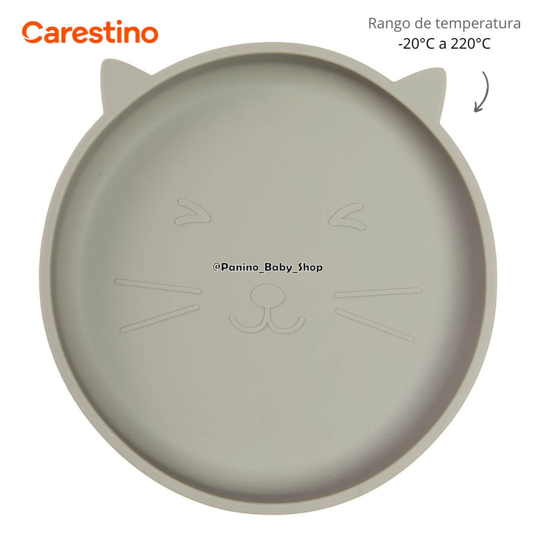 SET ALIMENTACIÓN PARA BEBÉS CARESTINO -GATITO- GRIS - 4