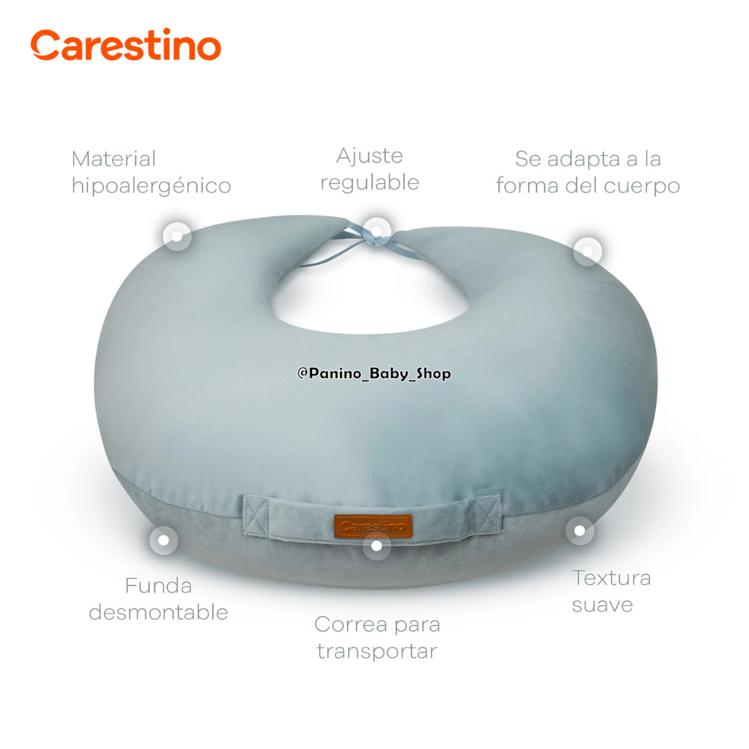 ALMOHADA COJIN DE LACTANCIA AMAMANTAR CARESTINO -OCEANO- AZUL - 3