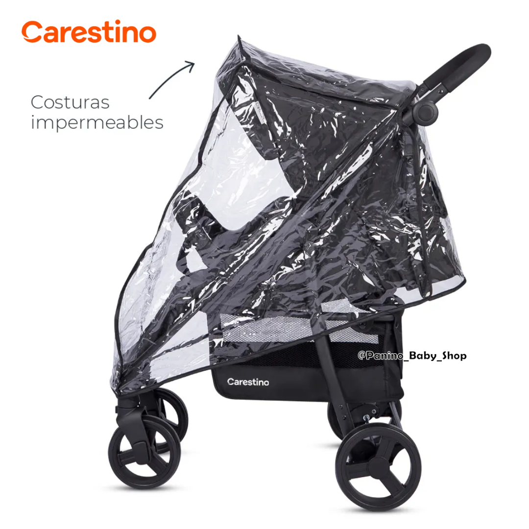 TERO Y CUBRE LLUVIA PARA COCHE DE BEBÉ -COMBO- NEGRO - 3