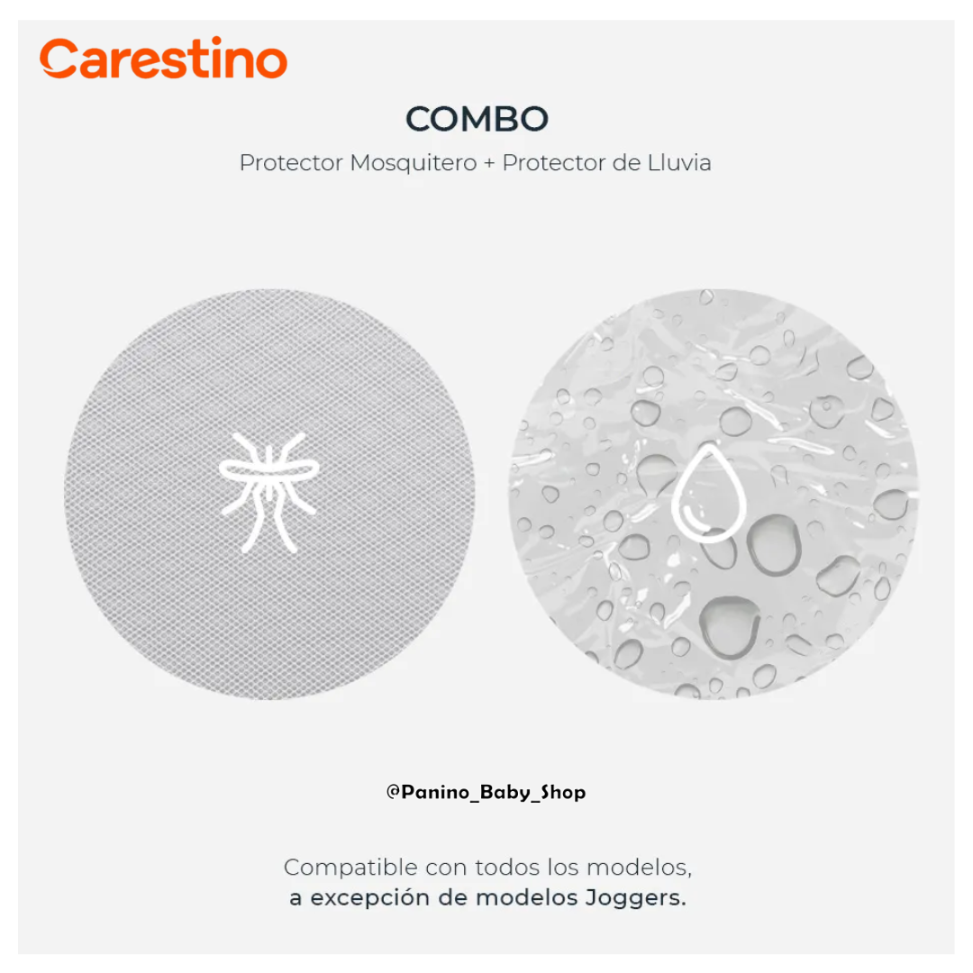 TERO Y CUBRE LLUVIA PARA COCHE DE BEBÉ -COMBO- NEGRO - 5