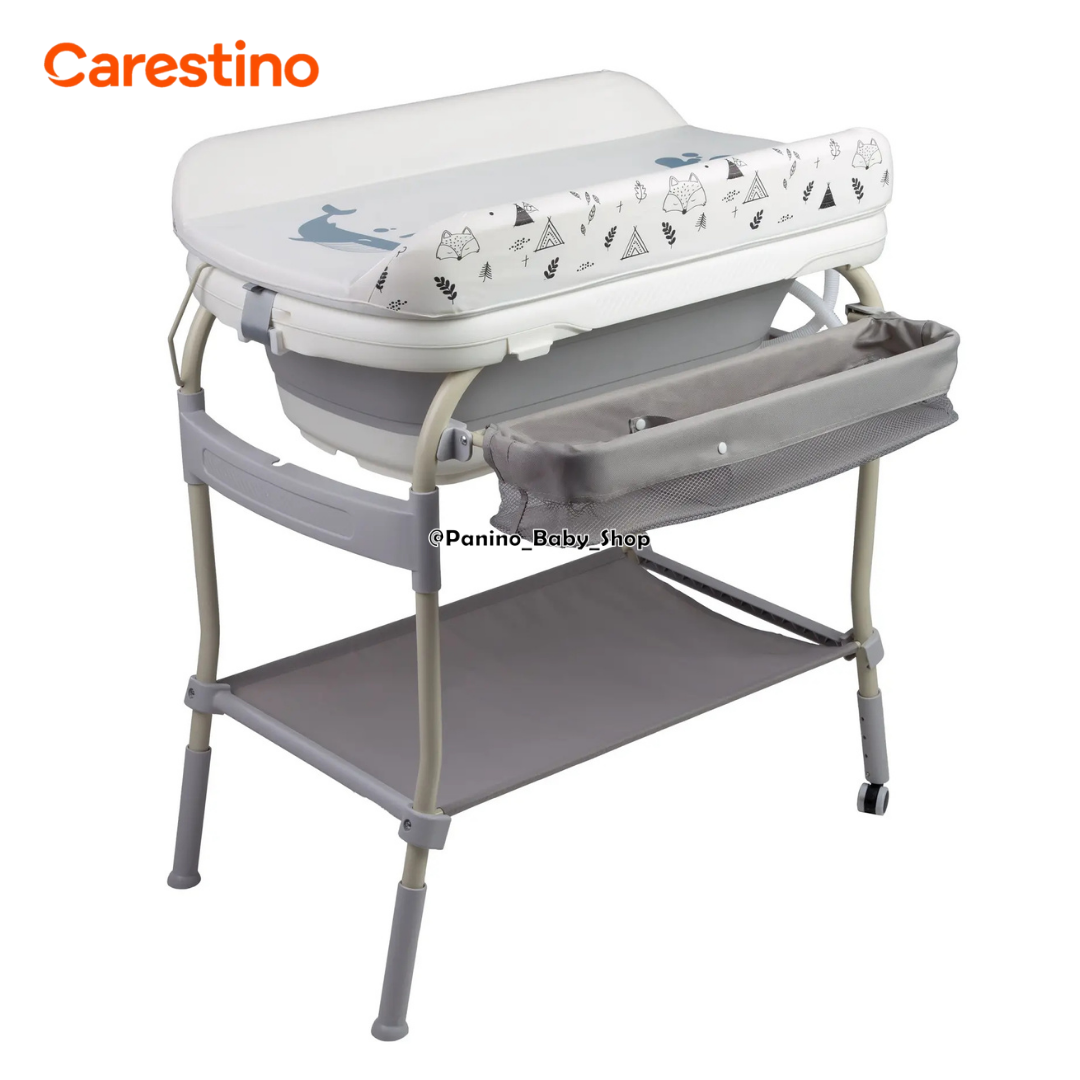 BAÑERA Y CAMBIADOR 2 NIVELES CARESTINO -OASIS- GRIS - 1