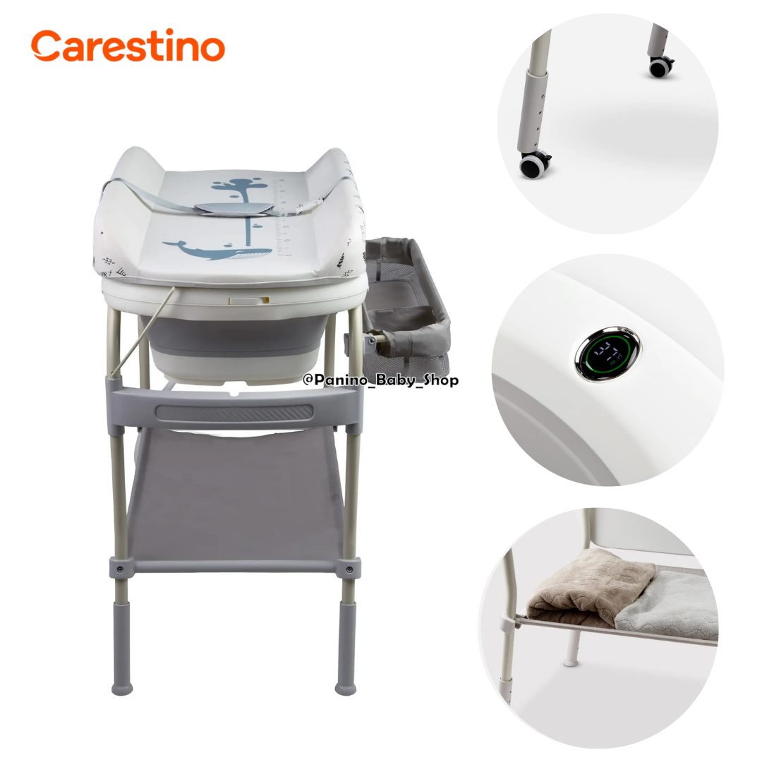BAÑERA Y CAMBIADOR 2 NIVELES CARESTINO -OASIS- GRIS - 2