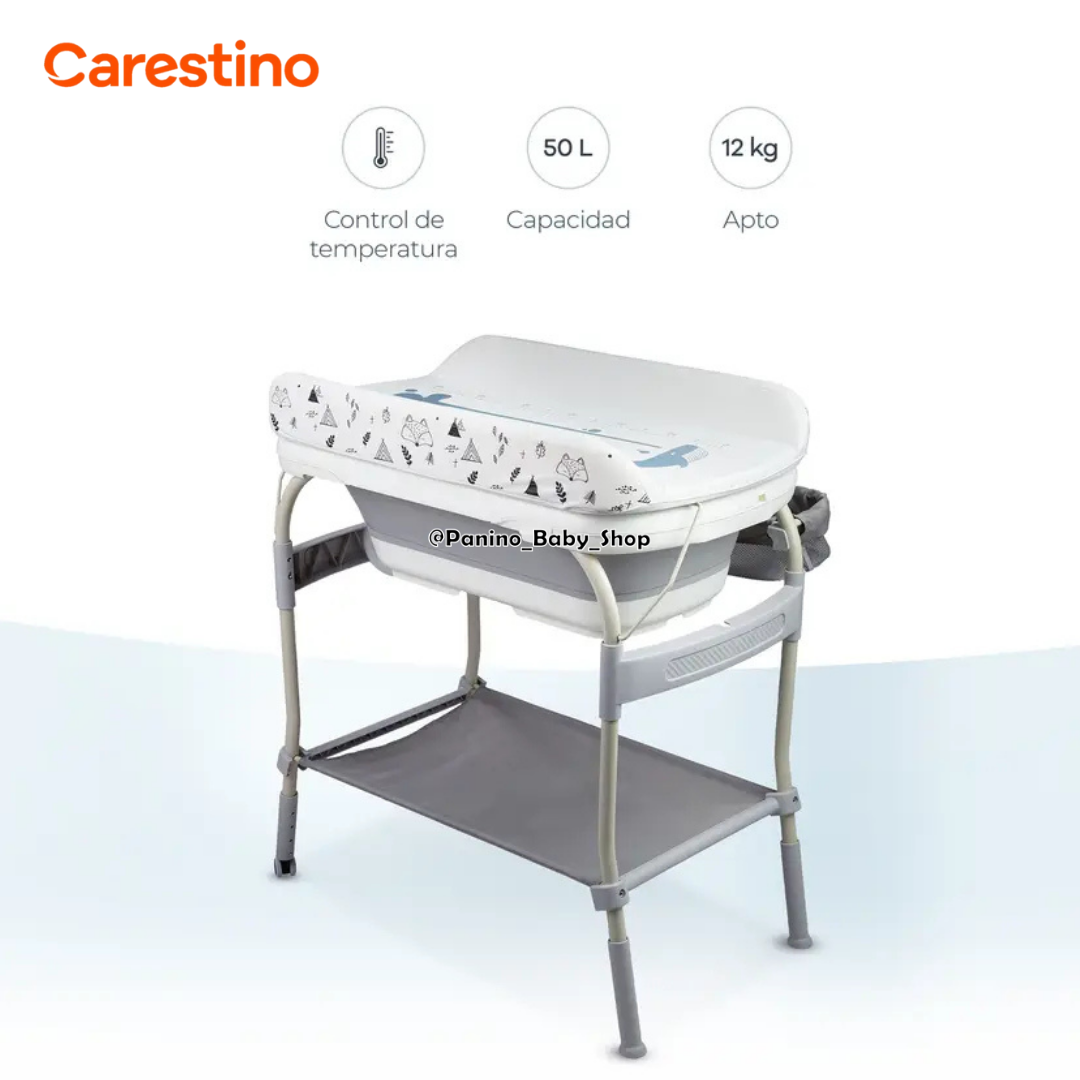 BAÑERA Y CAMBIADOR 2 NIVELES CARESTINO -OASIS- GRIS - 4