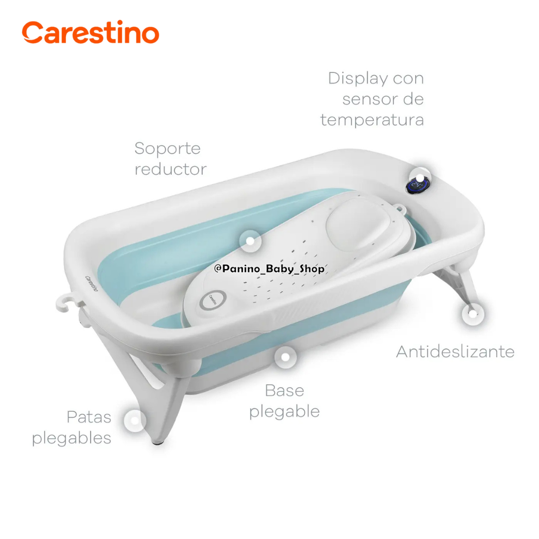 BAÑERA PLEGABLE C-TERMÓMETRO 50L CARESTINO -AMALFI- GRIS - 4