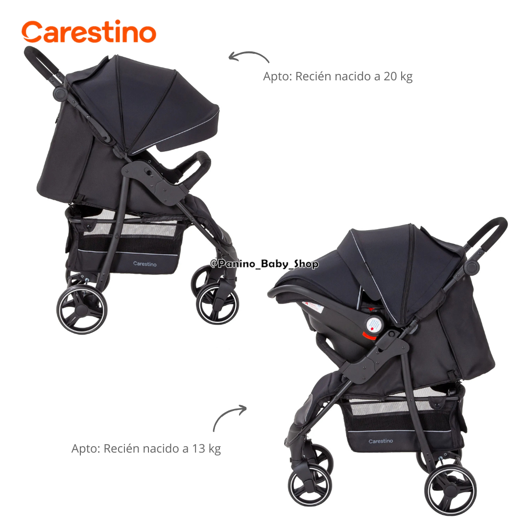 COCHE CUNA TRAVEL SYSTEM CARESTINO -CITY TRAVEL V3- NEGRO - 3